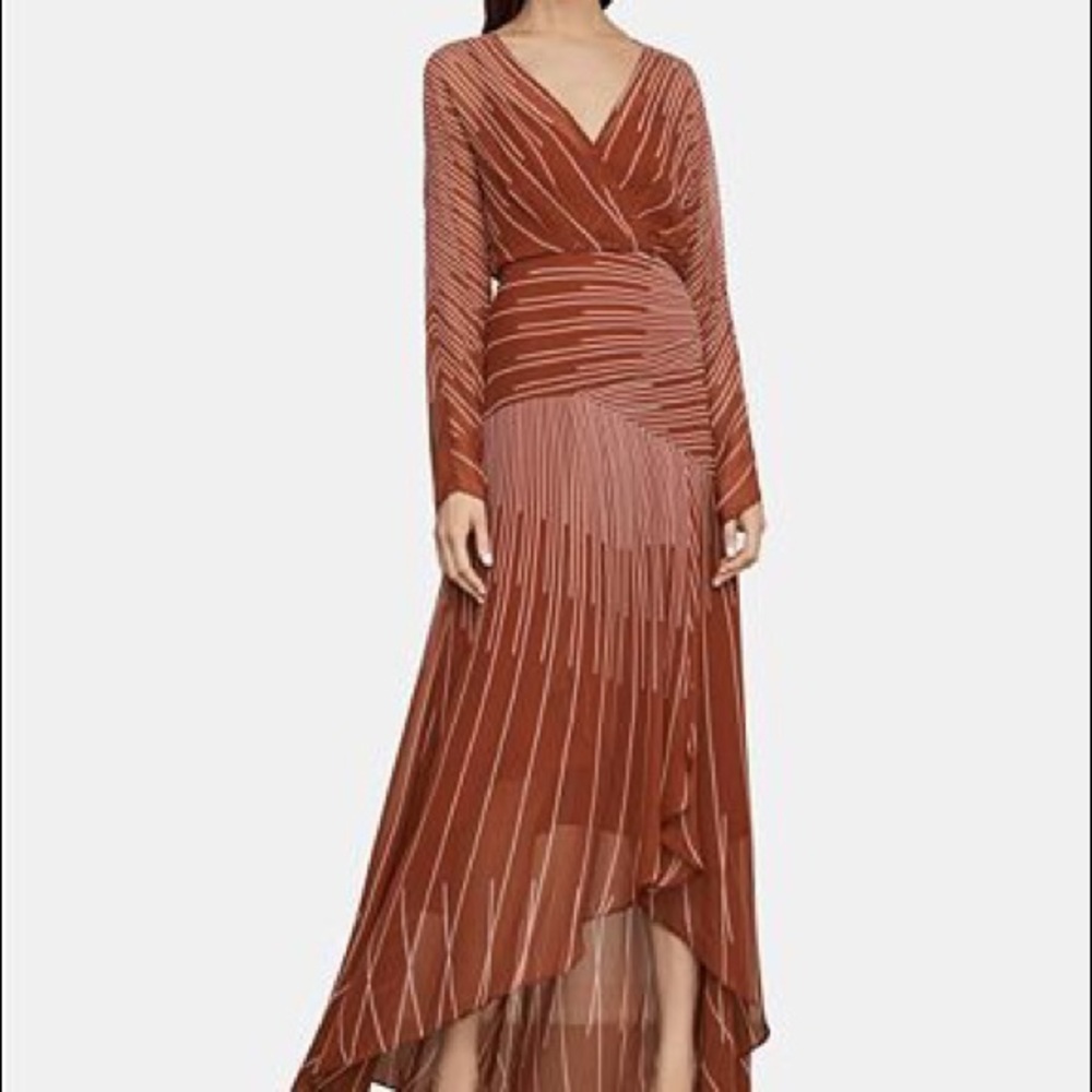 BCBGMAXAZRIA Tiger Eye Linear Gown size 0 NWT